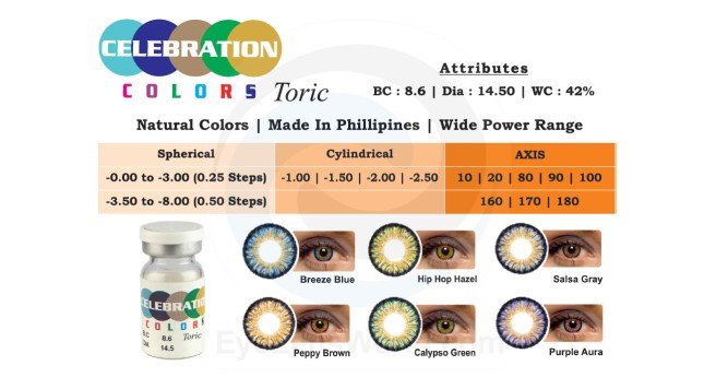 Celebration COLORS Toric Yearly (1 Lens)-2