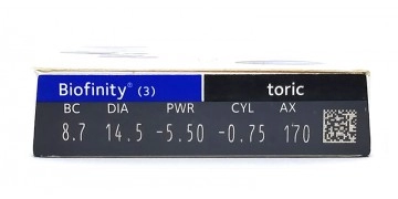 CooperVision Biofinity Toric (3 lens/box)