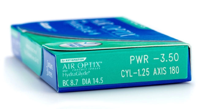 Air Optix Plus HydraGlyde for Astigmatism (3 lens/box)-2