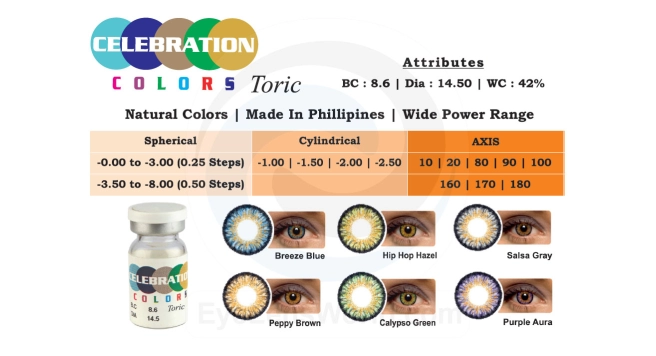 Celebration COLORS Toric Yearly (1 Lens)-2